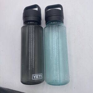 Lot Of 2 YETI Yonder Water Bottle 34oz  Yonder Chug Cap Cleaned See Pics